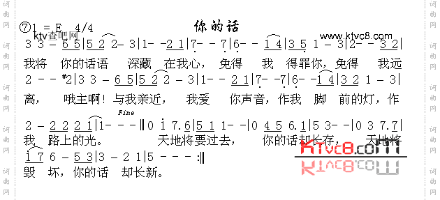 你的话