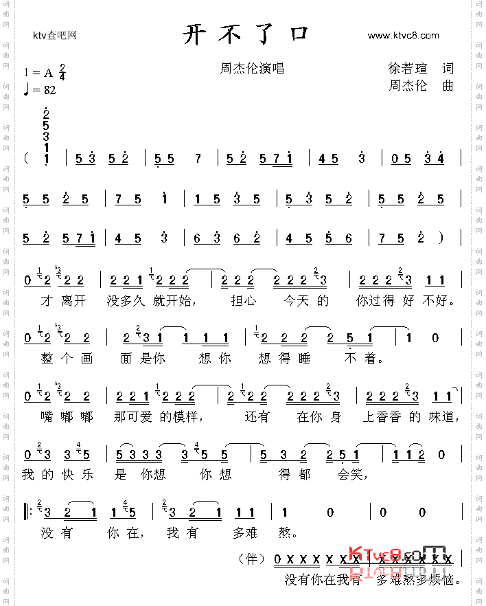 开不了口