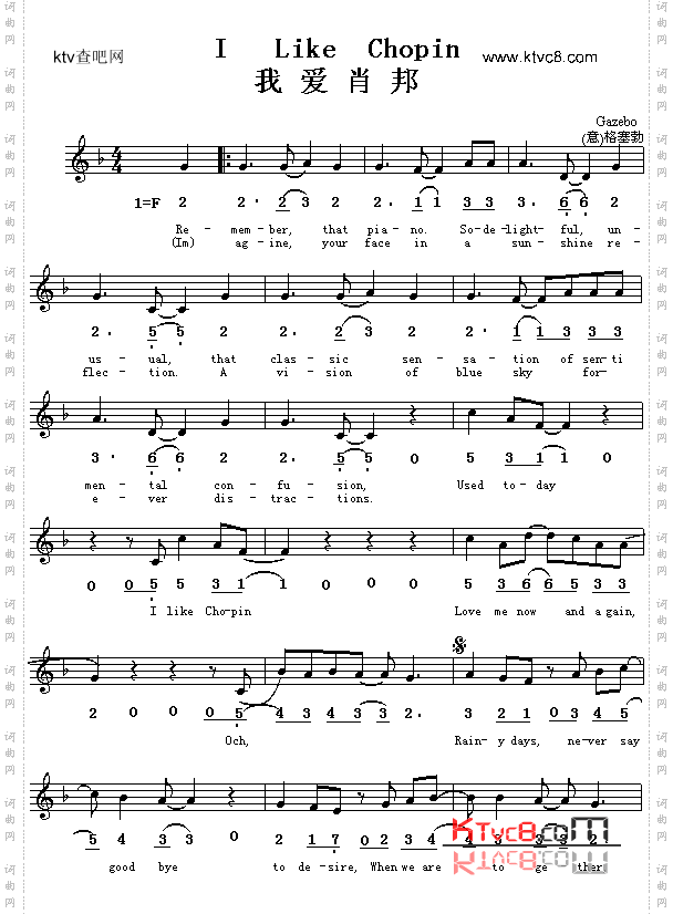 I Like Chopin 我爱肖邦_意、英文歌