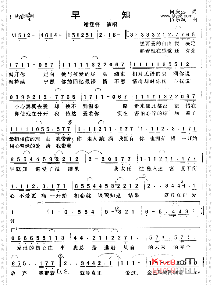 早知