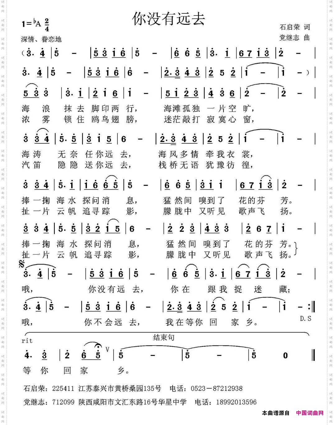 你没有远去