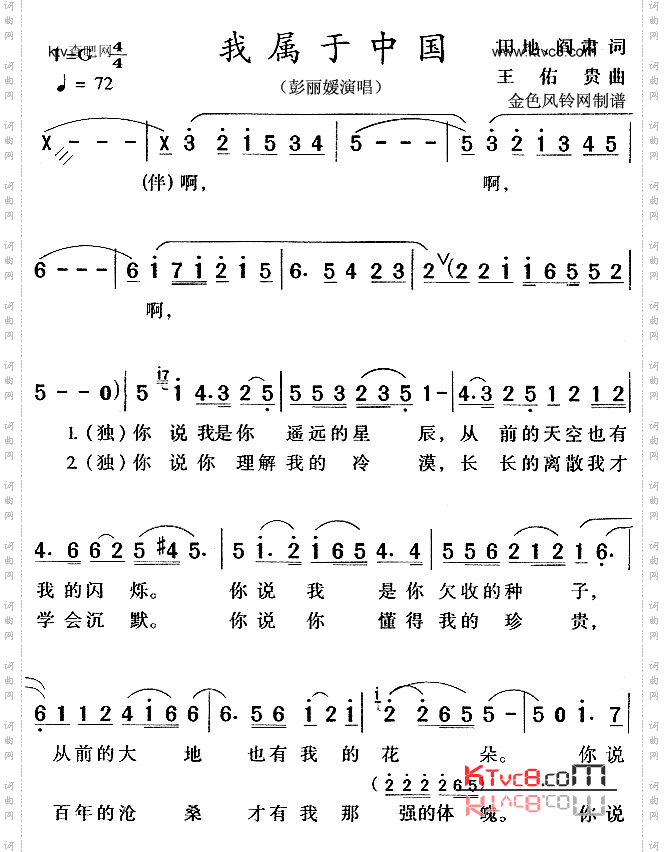 我属于中国