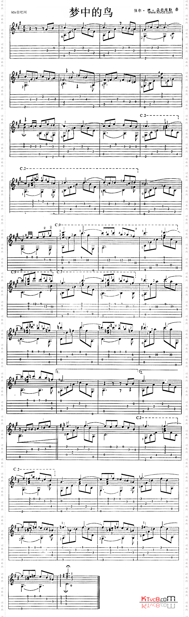 梦中的鸟独奏曲