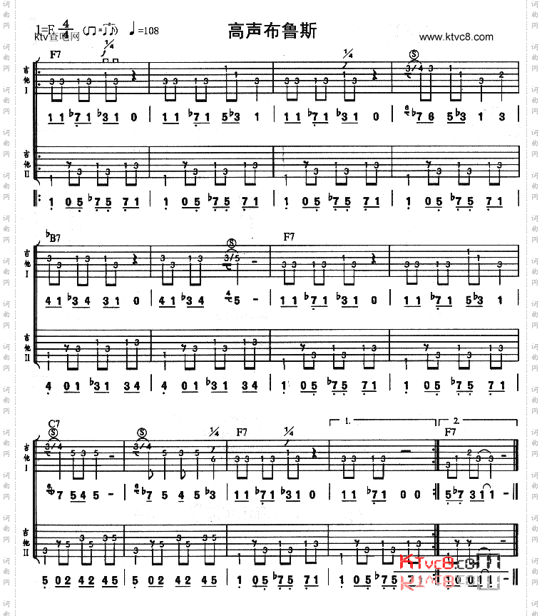 高声布鲁斯_独奏曲