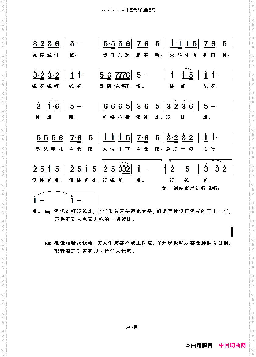 没钱真难