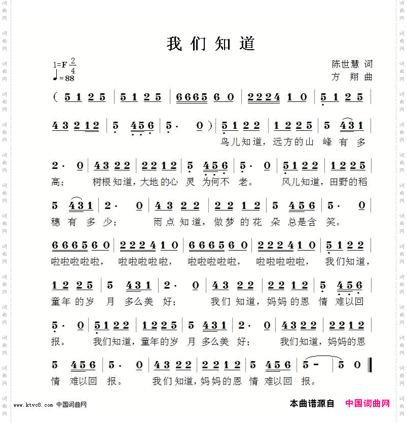 我们知道