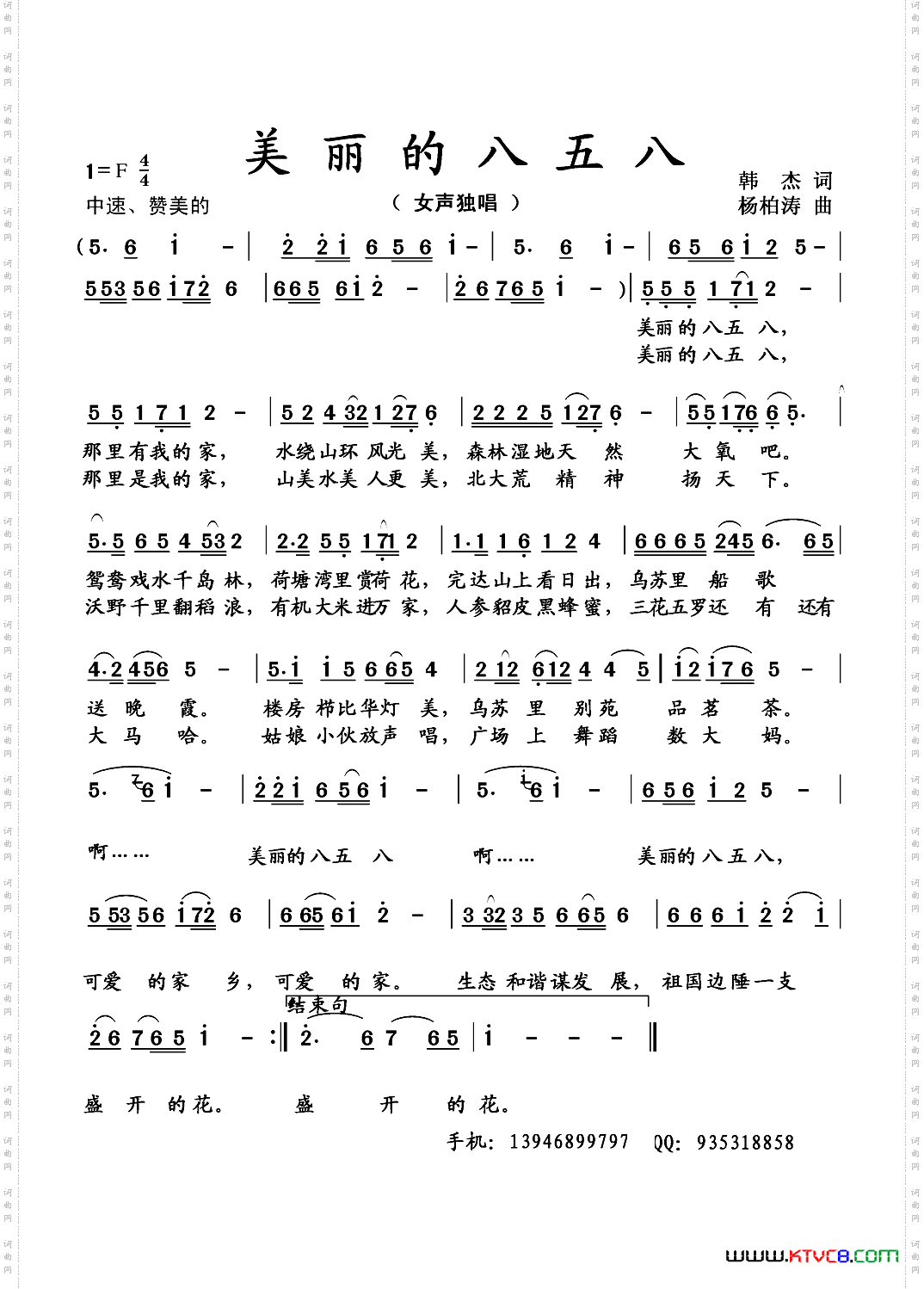 美丽的八五八