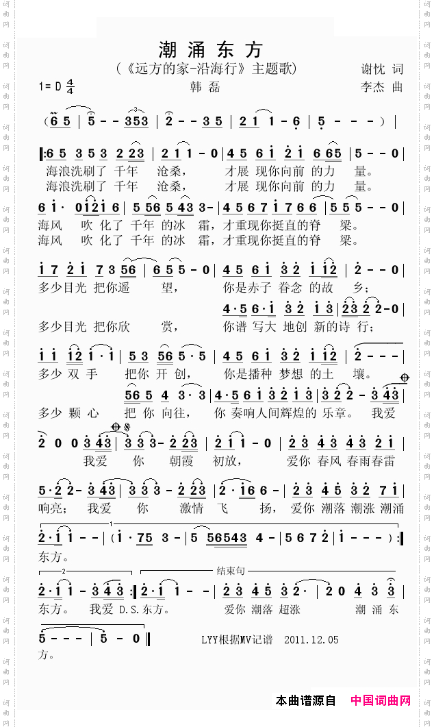 潮涌东方_电视片《远方的家-沿海行》主题曲