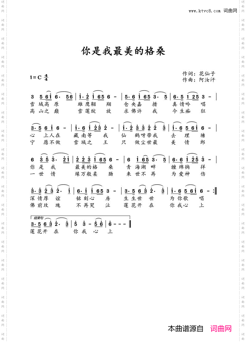 你是我最美的格桑