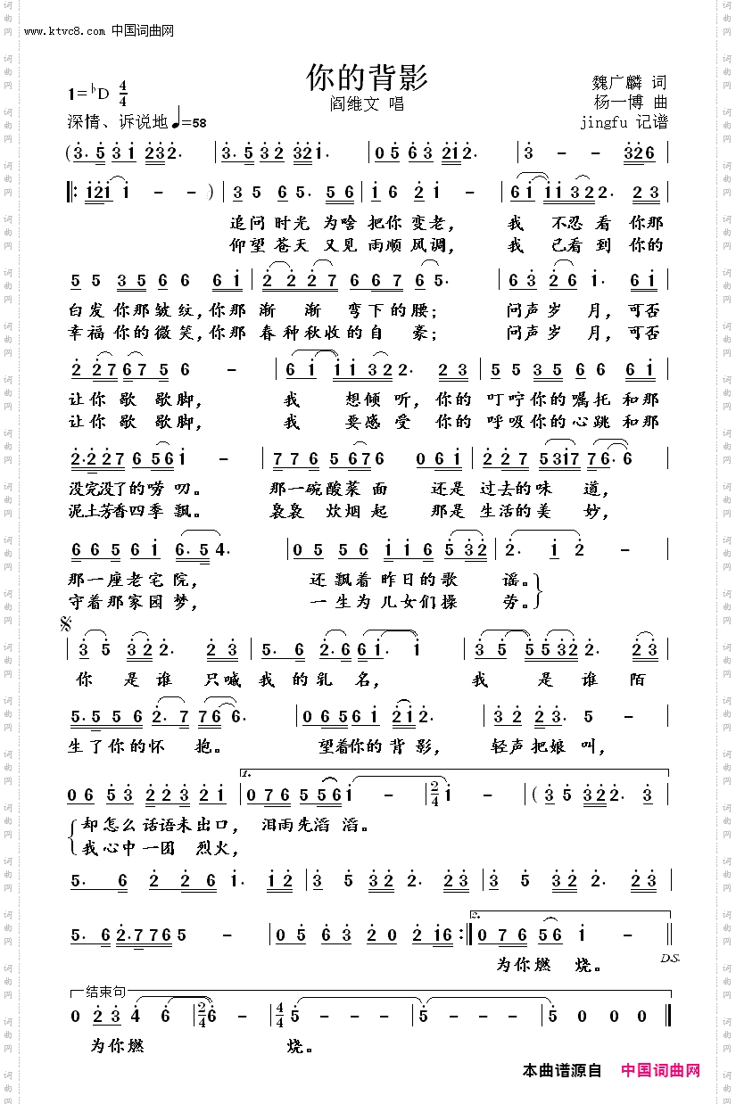 你的背影