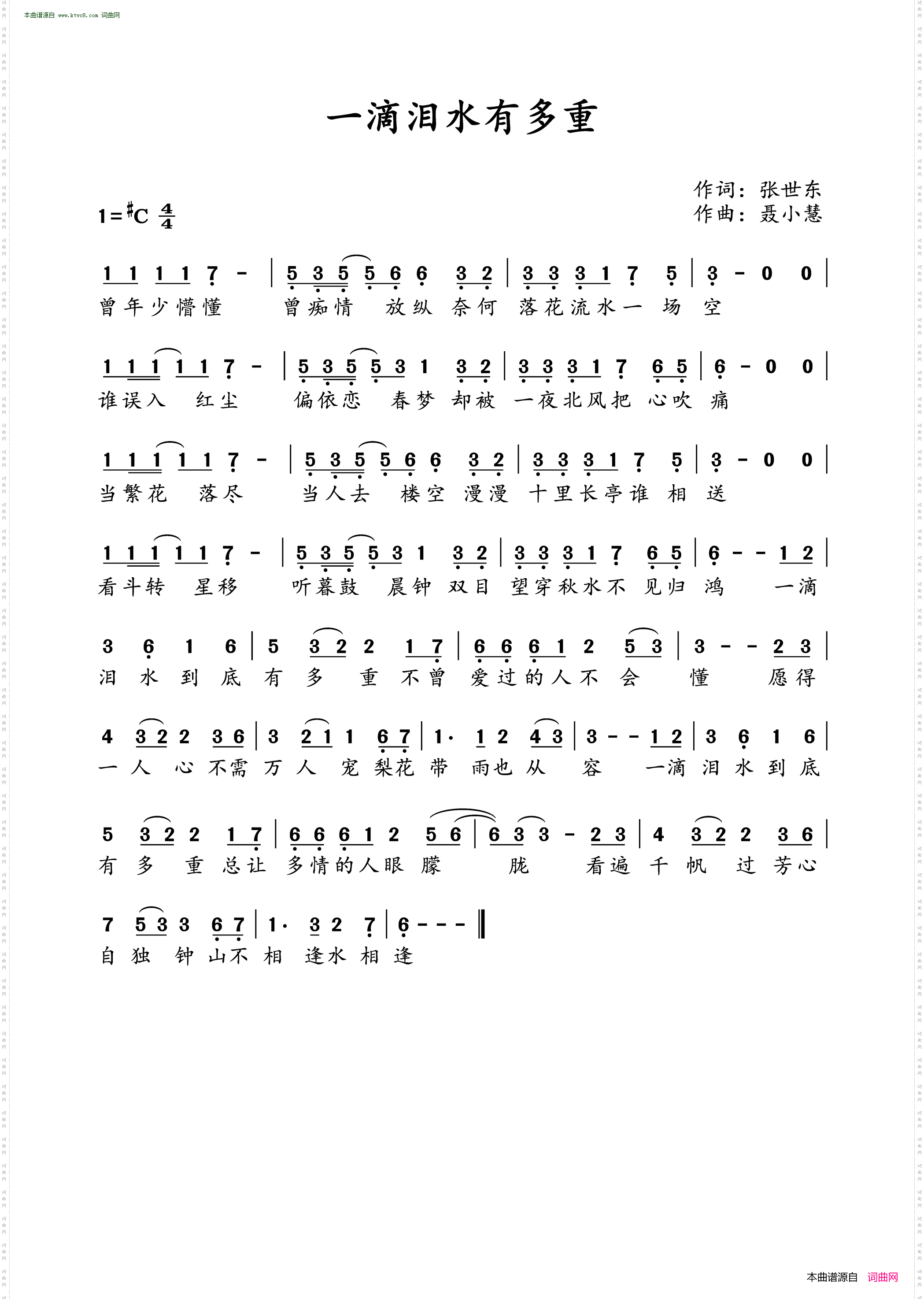 一滴泪水有多重