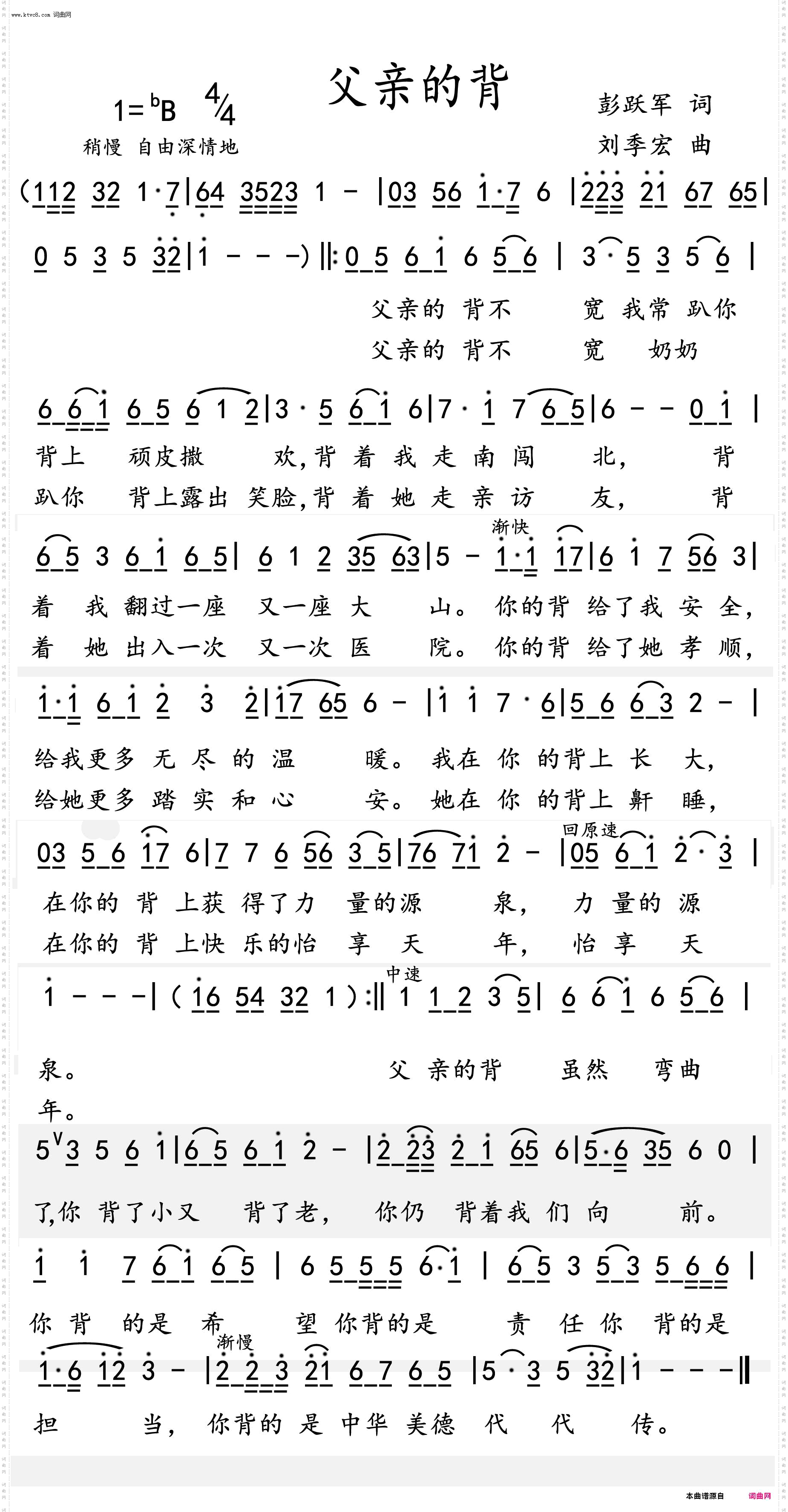 父亲的背