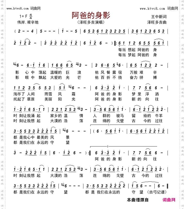 阿爸的身影