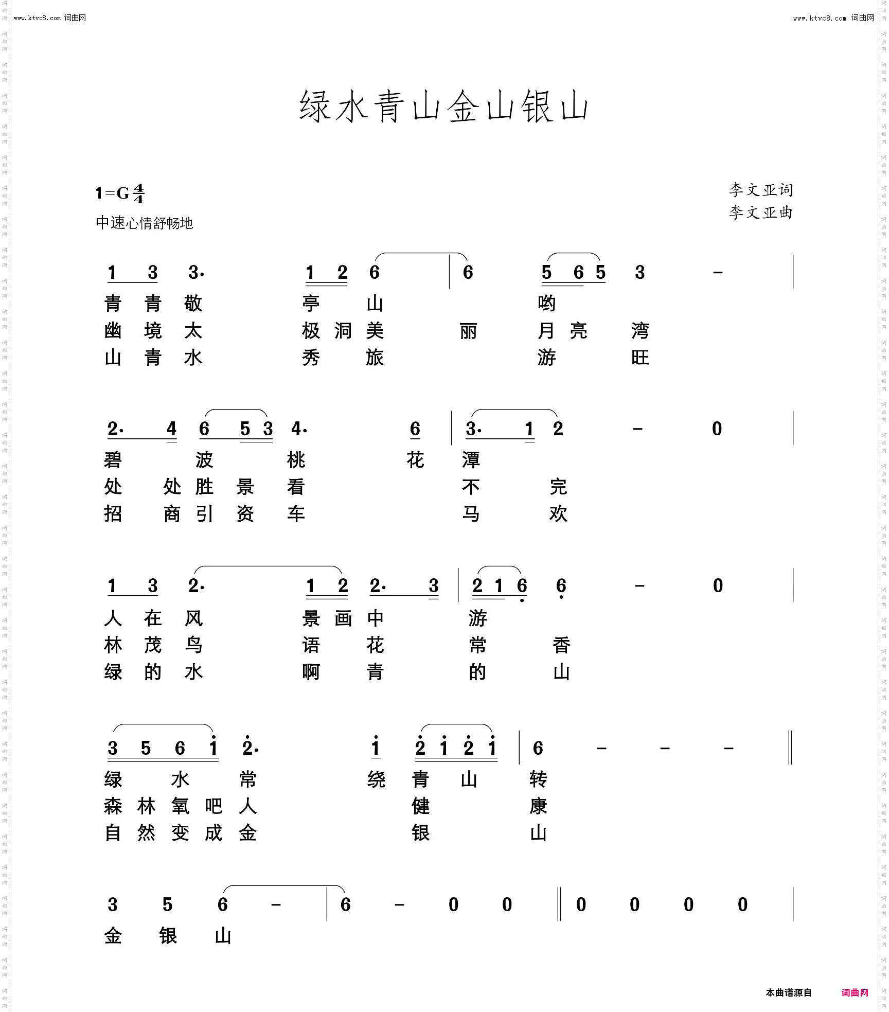 绿水青山金山银山