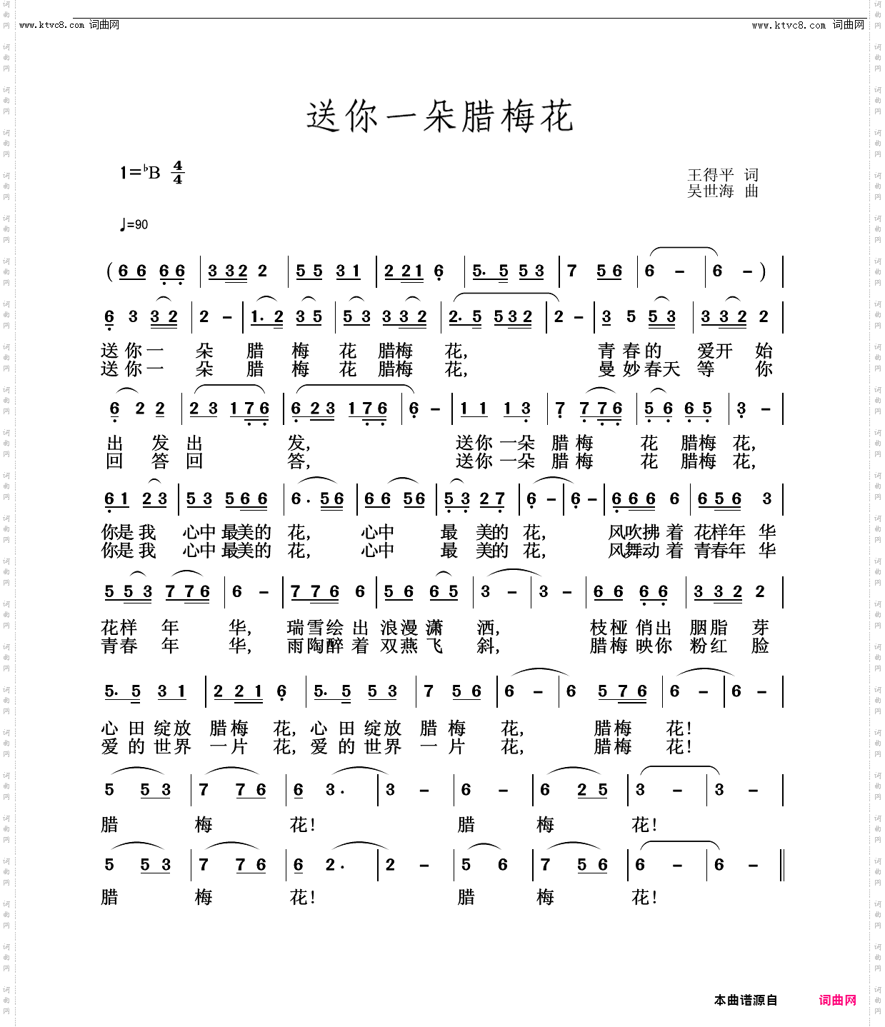 送你一支腊梅花