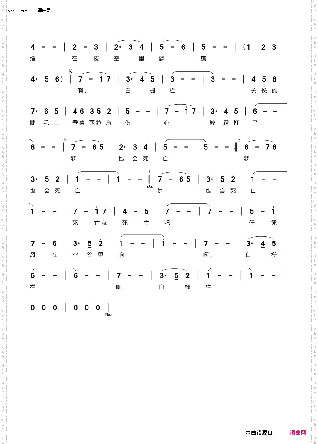 白栅栏