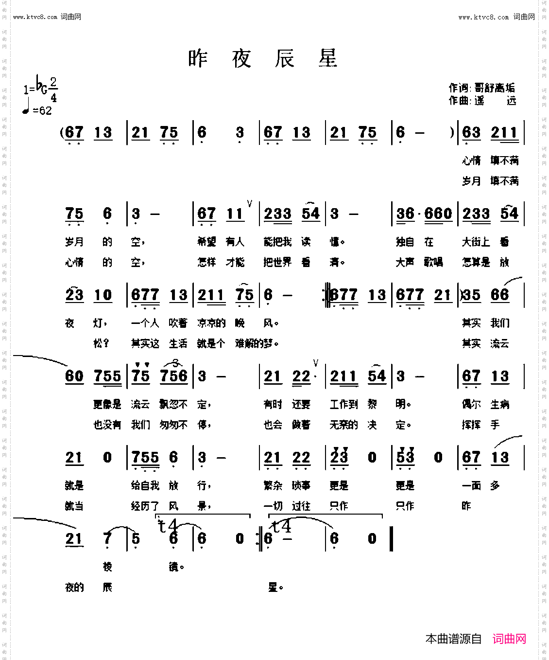 昨夜辰星