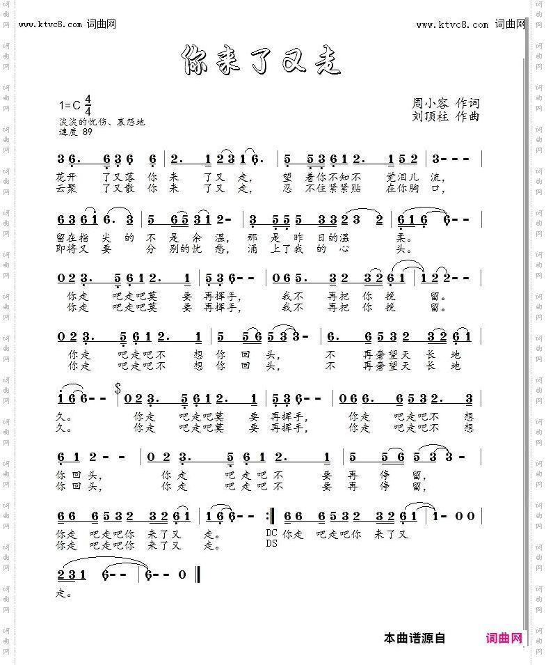 你来了又走