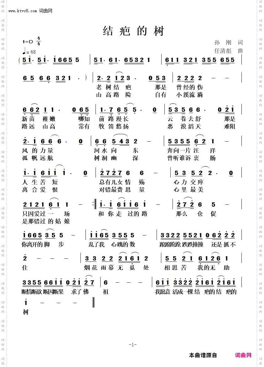结疤的树