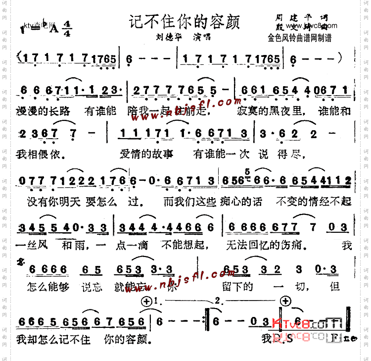 记不住你的容颜