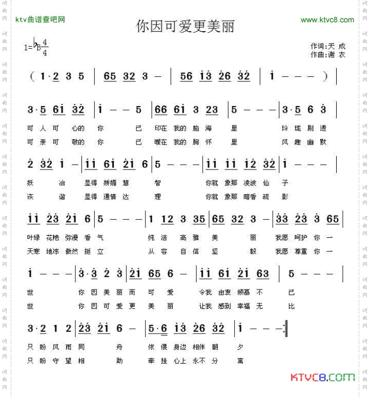 你因可爱更美丽
