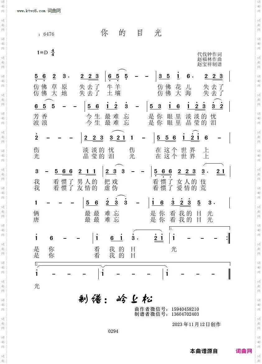 你的目光