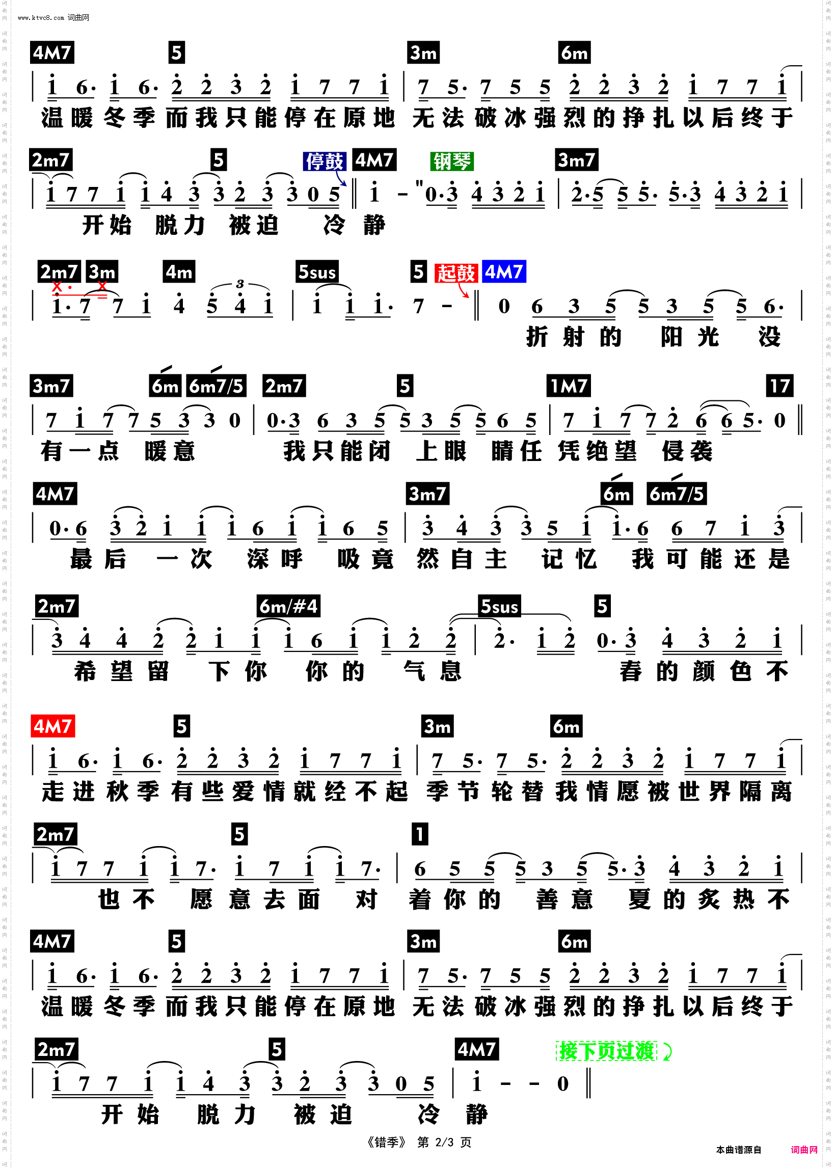 错季_功能谱