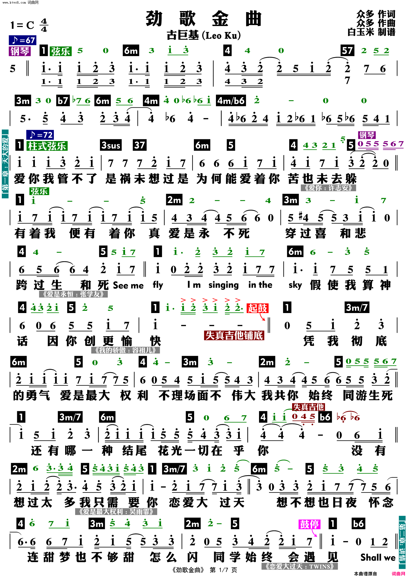 劲歌金曲_功能谱