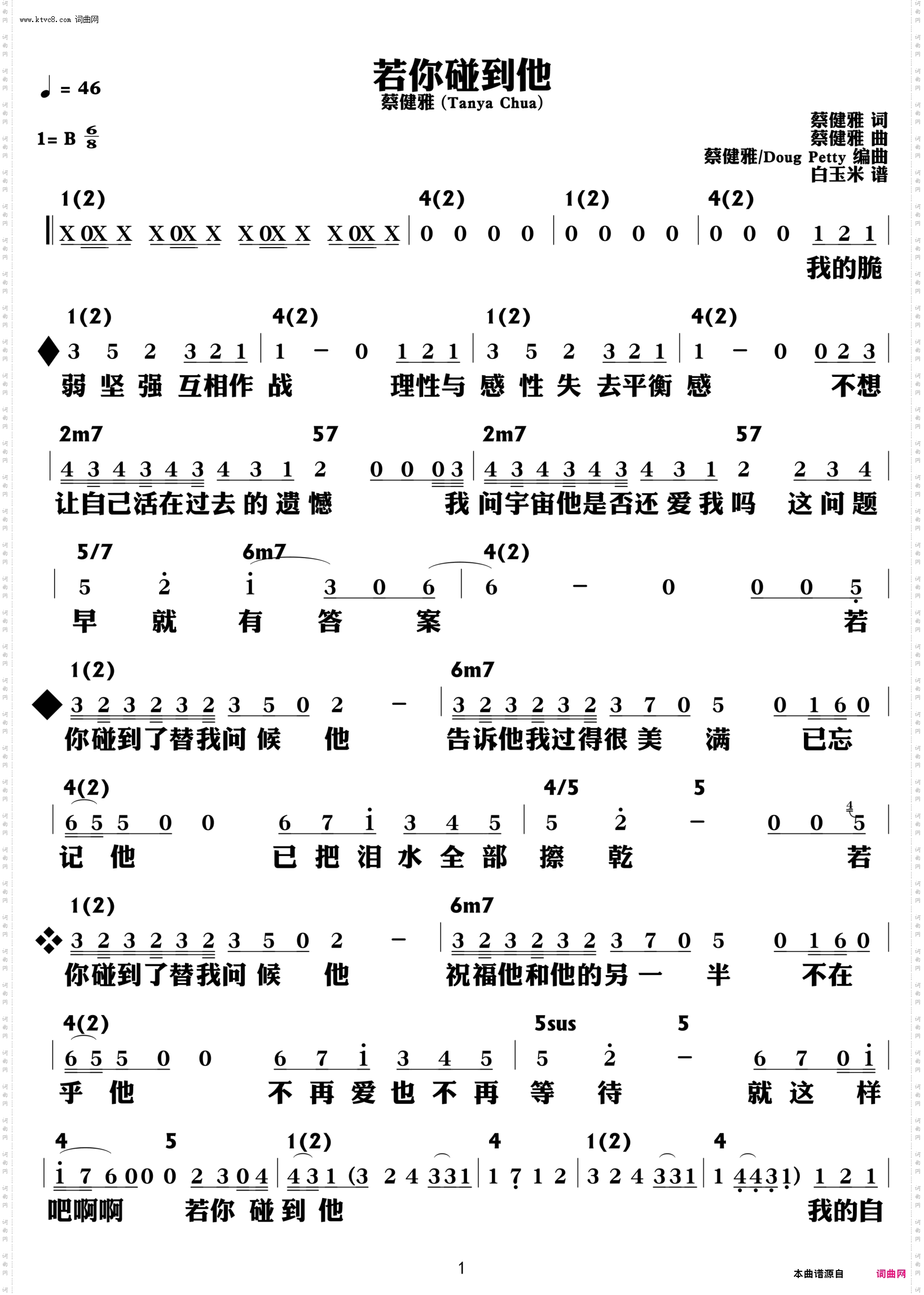 若你碰到他_功能谱