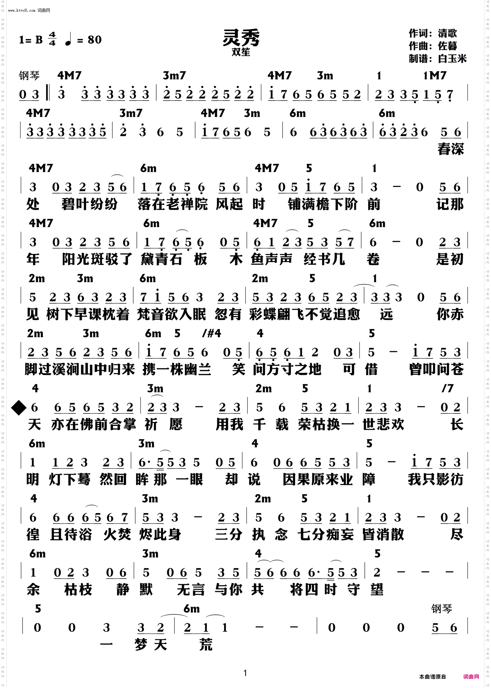 灵秀_功能谱