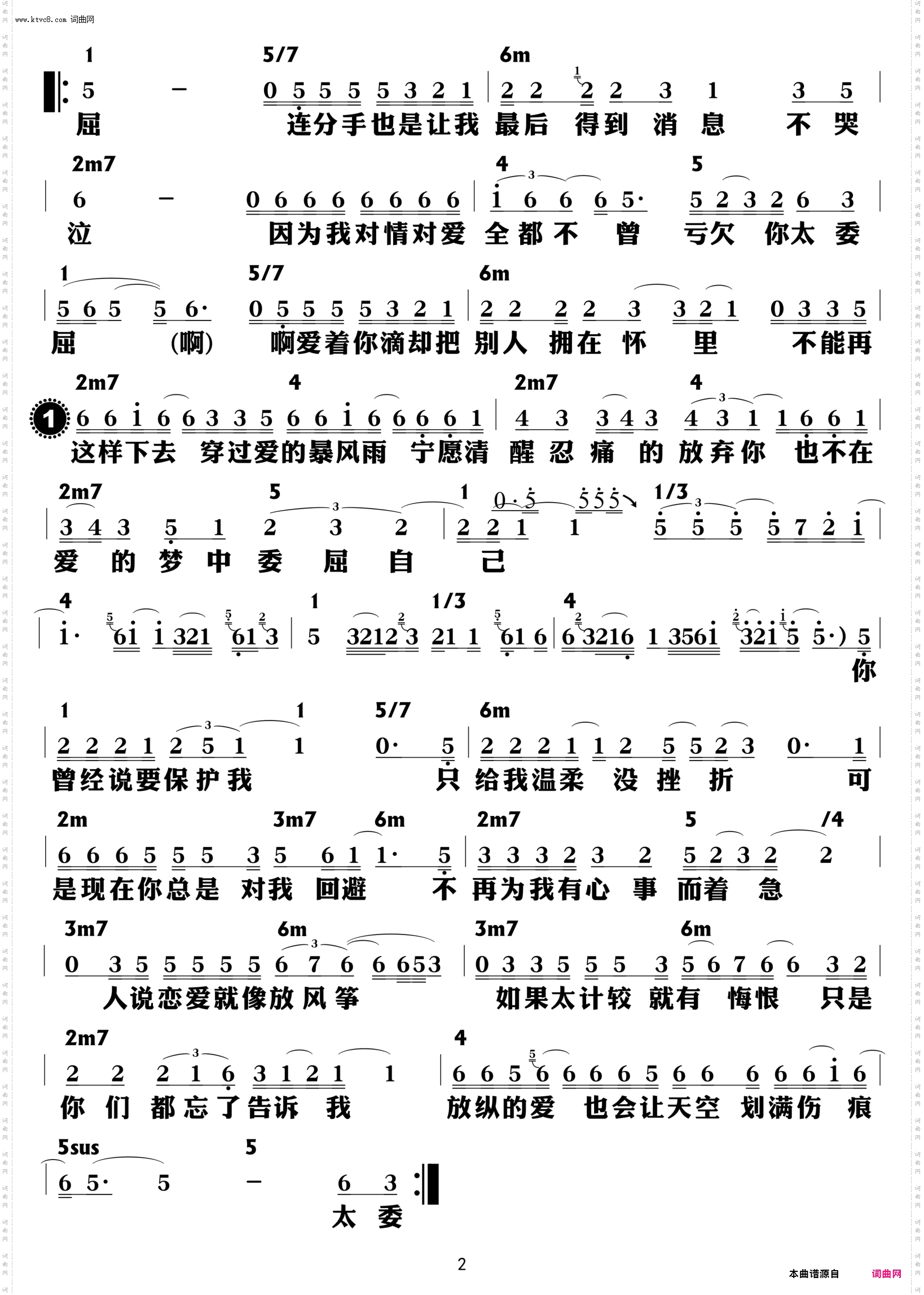 太委屈_功能谱