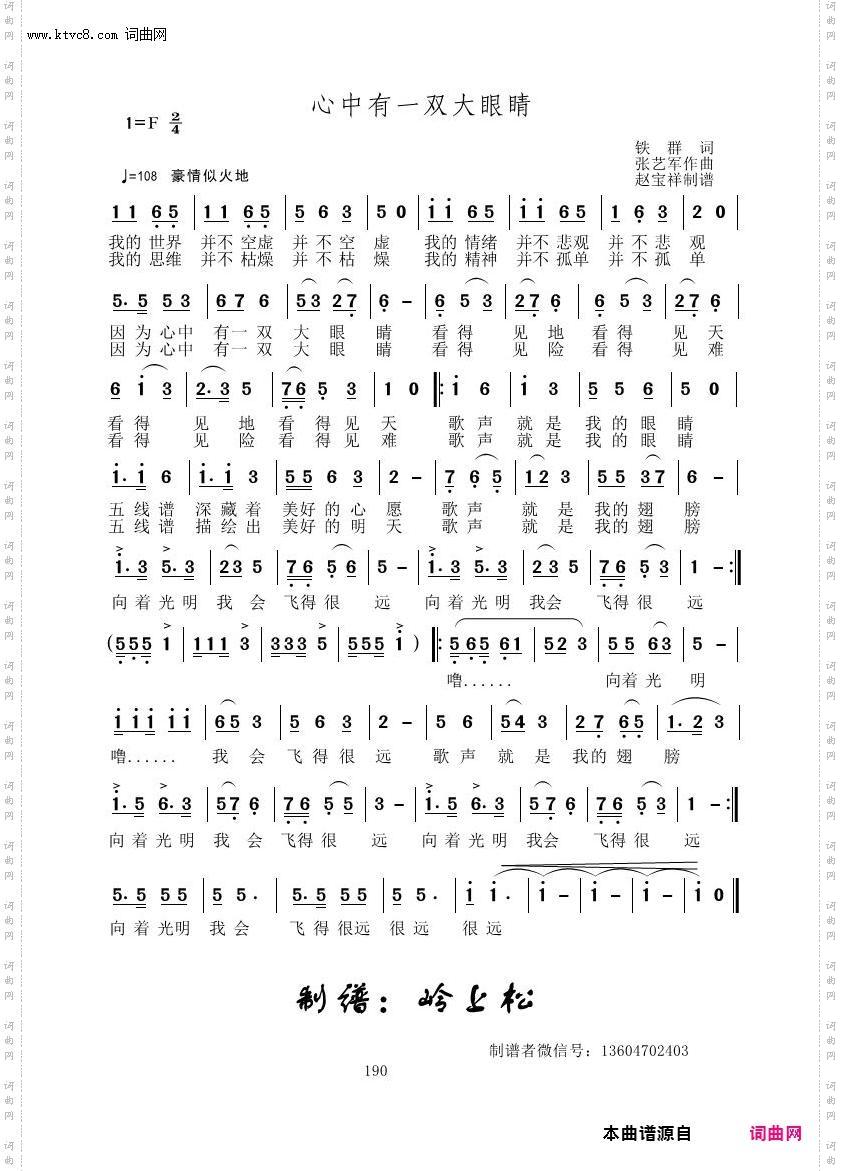 心中有一双大眼睛_张艺军原创专辑