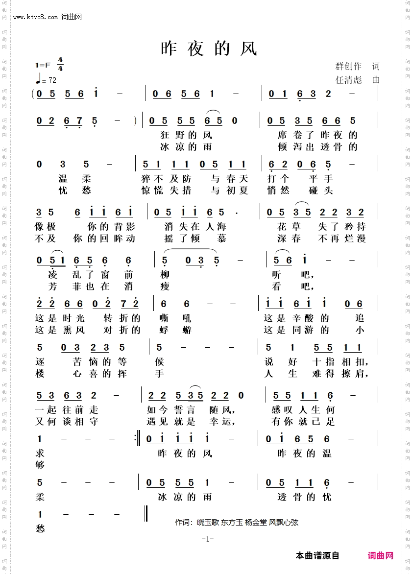 昨夜的风