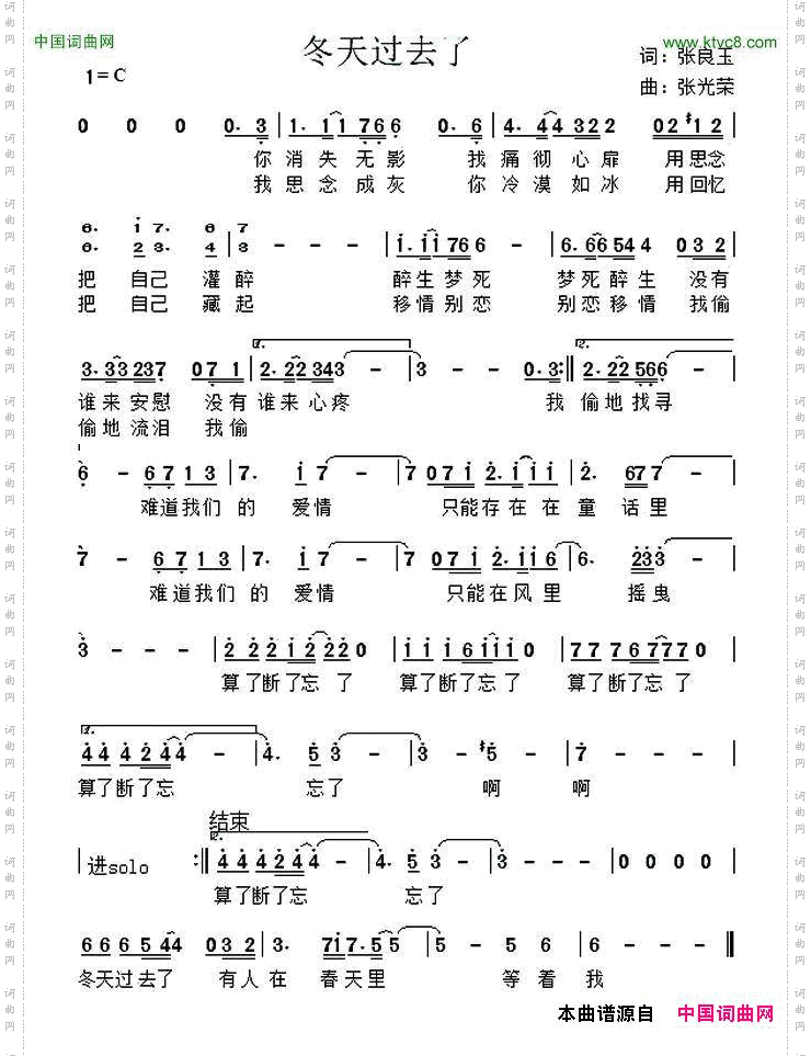 冬天过去了