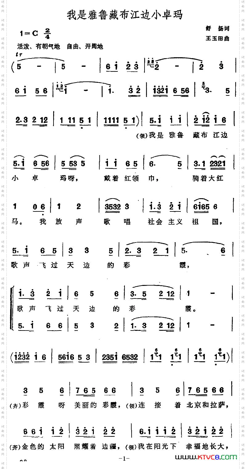 我是雅鲁藏布江边小卓玛