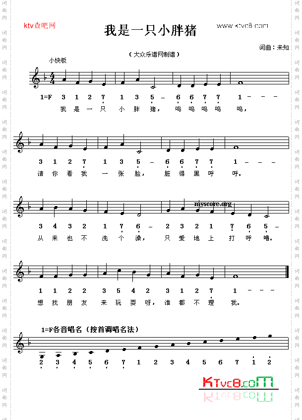 我是一只小胖猪