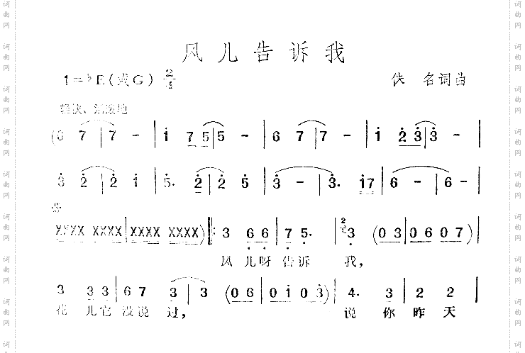 风儿告诉我