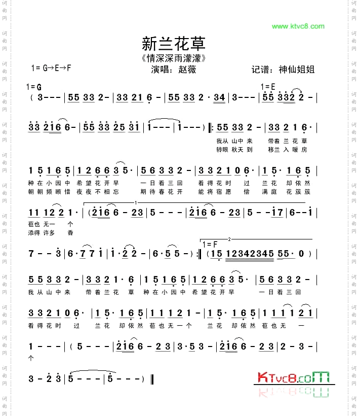 新兰花草《情深深雨濛濛》