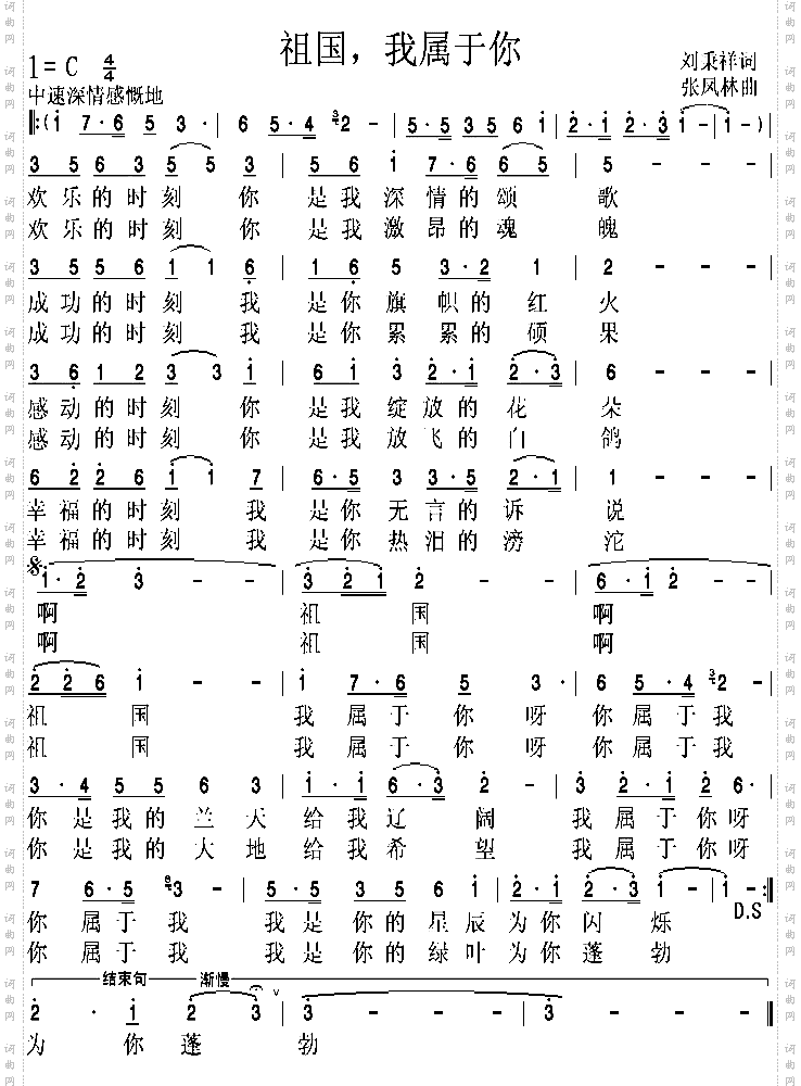 祖国 我属于你