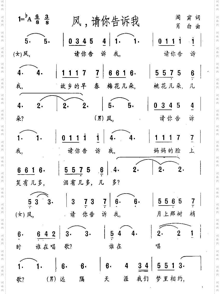 风，请你告诉我