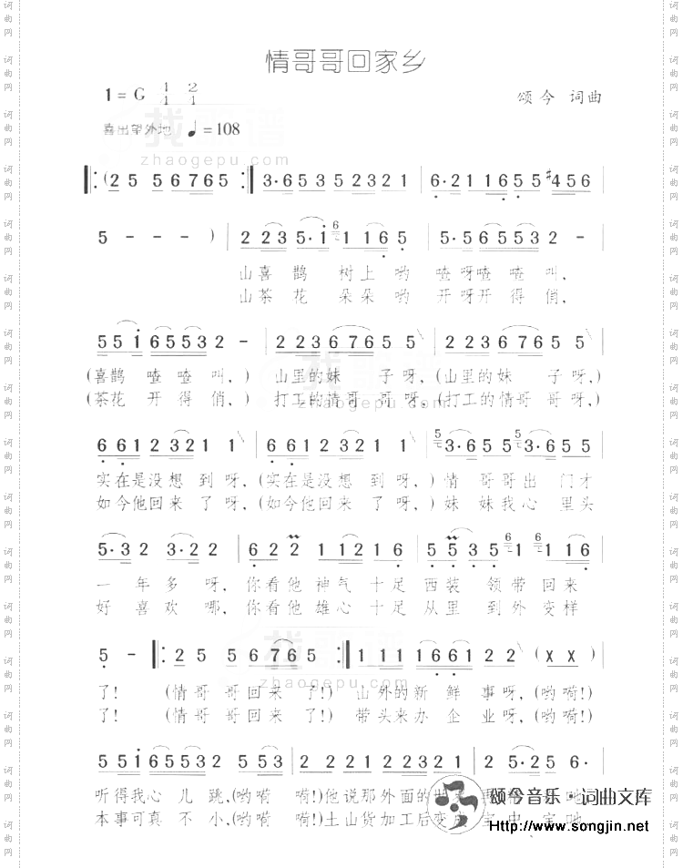 情哥哥回家乡