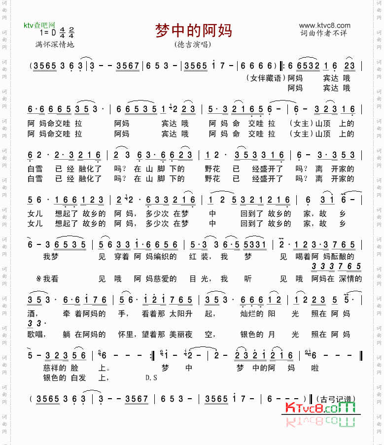 梦中的阿妈