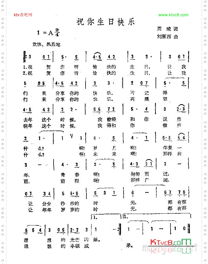 祝你生日快乐