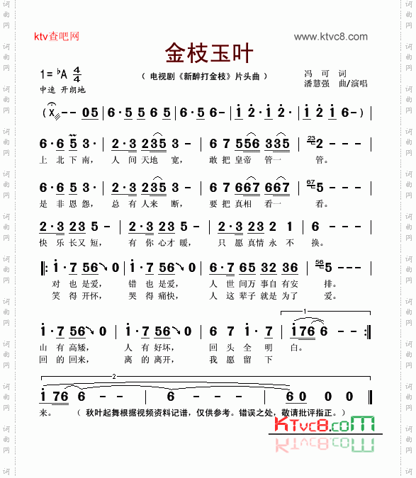 金枝玉叶电视剧《新醉打金枝》片头曲