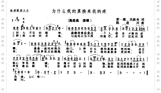 为什么我的真换来我的痛