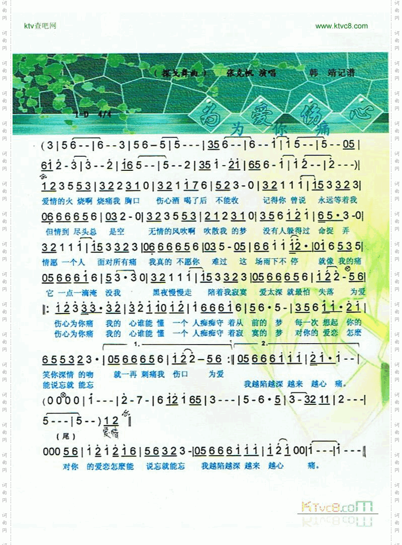 为爱伤心为你痛