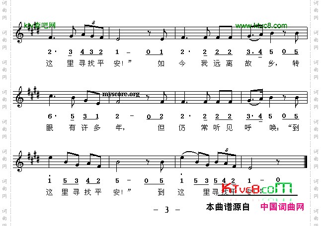 菩提树（线、简谱混排版）[奥]