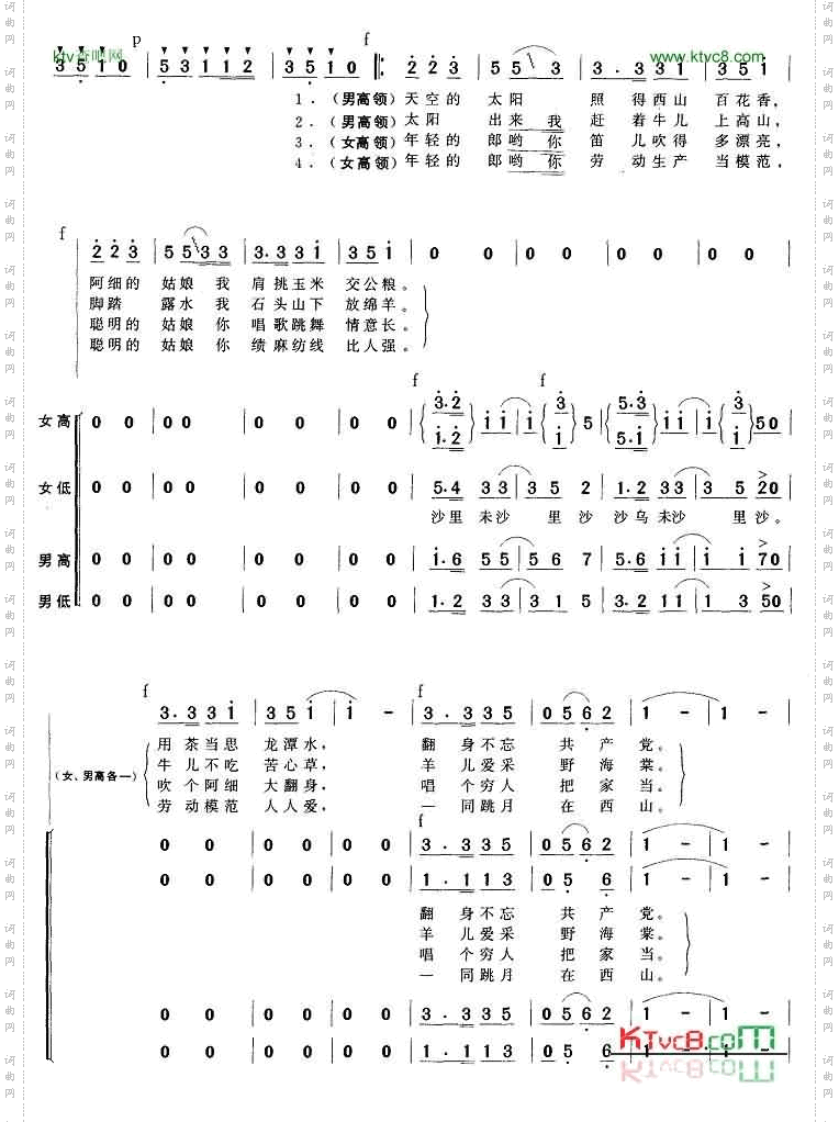 阿细跳月合唱