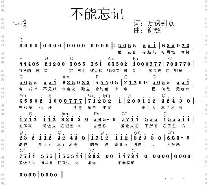 不能忘记