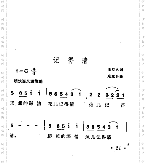 记得清